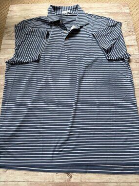 Peter Millar - Golf Shirt - Summer Comfort - XXL - Blue and White Stripe